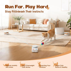 metiya Juguete interactivo para gatos: control automatico para diversificar el juego y la estimulación.