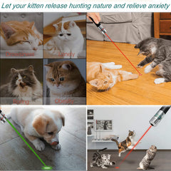 MEUSNO puntero láser para gatos, verde, estimula curiosidad y juego.