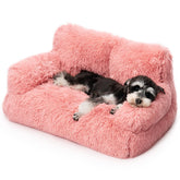 Sofá para mascotas Mewoo rosa, refugio cómodo para perros pequeños.