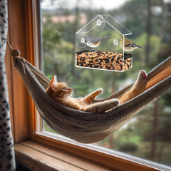 MEWTOGO techo protector evita lluvia y nieve para la comida de las aves.