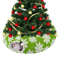 MEWTOGO tunel gato alrededor del arbol navidad copos de nieve para juego seguro