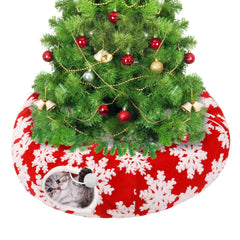 MEWTOGO tunel gato arbol navidad protege el arbol y ofrece juego seguro