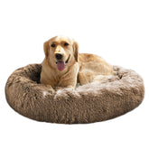 Cama MFOX para perros grandes, diseño redondo de 36 pulgadas para descanso cómodo