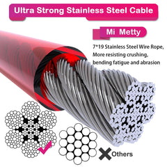 Mi Metty Cable de Amarre en acero con recubrimiento PVC antióxido resistente
