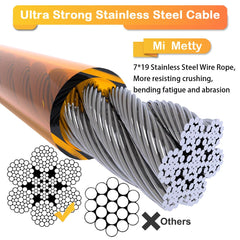 Mi Metty cable con recubrimiento de PVC reflectante para exteriores