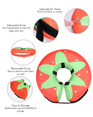 MIDOG collar inflable con ajuste seguro mantiene el collar en su sitio.