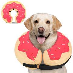 Cono inflable MIDOG rosado XL para recuperación cómoda y sin lamer heridas.