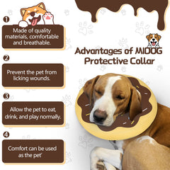 Cono inflable suave de MIDOG para perros medianos, facilita la alimentación.