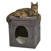 MidWest Homes for Pets cubo-gatos-plegable-juguete: área de juego y descanso para gatos
