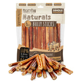 Mighty Paw Naturals Bully Sticks, empaque de 6 pulgadas, 25 unidades, práctica para entrenamiento