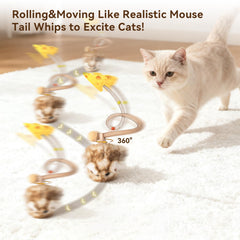 Migipaws Migimouse Cola agitándose: juego dinámico para gatos activos