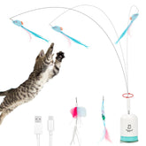 Migipaws varita teaser automática para gatos, ideal para juego diario.