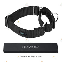 Mikivery collar martingale con acabado niquelado, resistente y confiable.