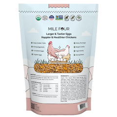 Mile Four alimento orgánico para gallinas en pellet, menor desperdicio