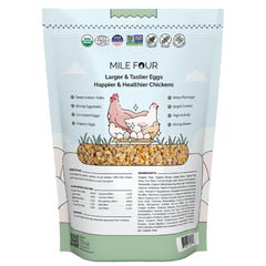 Mile Four alimento para gallinas sin maíz ni soja, cultivo local en EE. UU