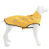 Mile High Life chubasquero para perro amarillo, frente, mantiene al animal seco bajo lluvia