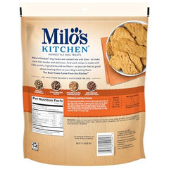 Milo's Kitchen bolsa-snack para perro en casa con el producto