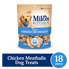 Textura suave de albóndigas de pollo para recompensa diaria de tu perro.