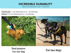MingXpets correa doble absorbe tirones durante caminatas