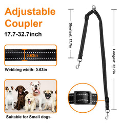 MingXpets Doble Correa para Dos Perros, cómodo control sin enredos