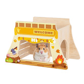 mini&moe Hamster Hideout con ventana para observar al hamster durante la interacción
