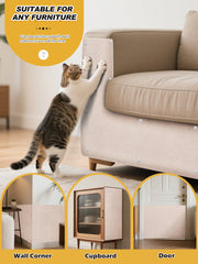 Minyii fijación fácil instalación rasca-gato beige garantiza ajuste seguro sin esfuerzo.