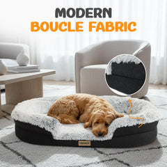 Miorun cama ortopédica grande con cubierta lavable facilita limpieza diaria.