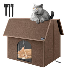 MIU COLOR casa para gatos exterior grande, refugio seco y protegido.
