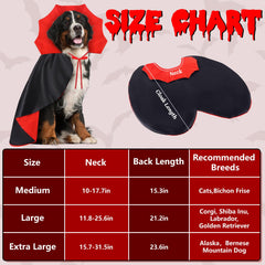 Miucat capa para perros con correa ajustable, ajuste seguro y cómodo durante fiestas.