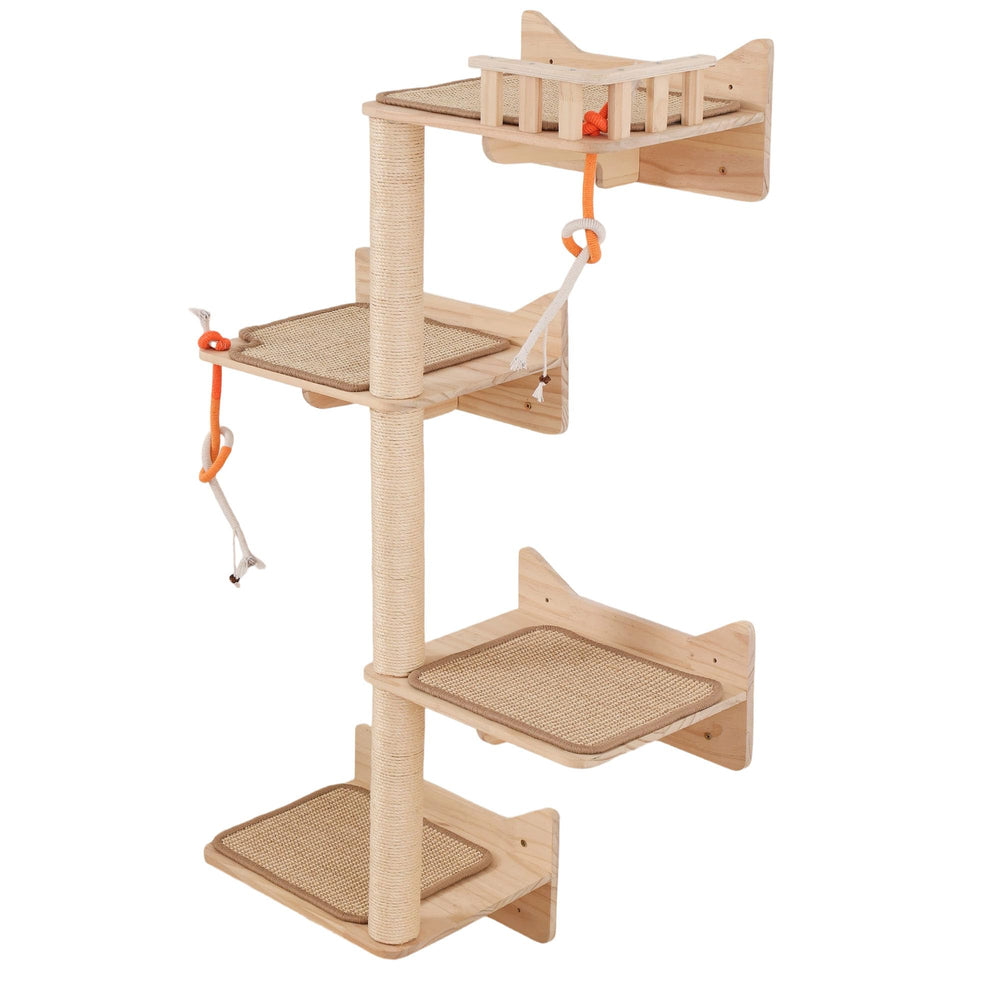 MIUZMORE Arbol Gato Muro: postes de sisal alto para trepar y afilar garras