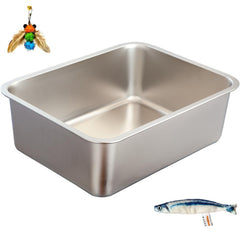 Miwoowim bandeja de arena para gato de acero inoxidable, higiene sencilla.