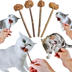 Miwoowim palito silvervine para gatos, estimula juego natural.