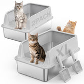 MixJOY caja de litter XL, dos unidades, tapa alta para gatos grandes.