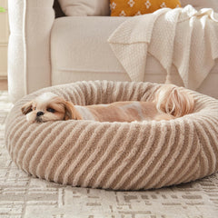 MIXJOY cama-donut para perro pequeño, refugio suave para siestas cómodas.