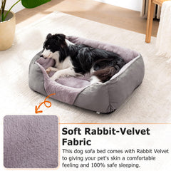MIXJOY cama-perro-grande-rectangular-confort brinda soporte y seguridad al dormir.