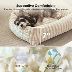 MIXJOY: cama para perro mediano con funda lavable, higiene simplificada.