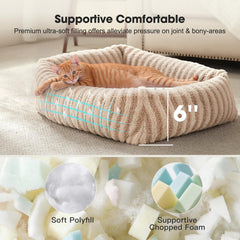 MIXJOY cama para perros pequeños con forro de pelo sintético suave