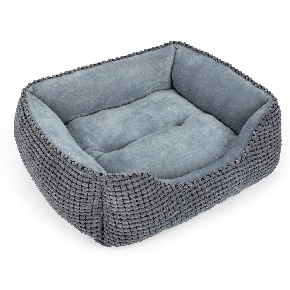 Cama MIXJOY para perros rectangular gris, descanso suave y cómodo