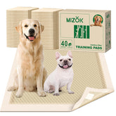 MIZOK almohadillas para perros 28x34 en bambú, entreno cómodo y absorbente.