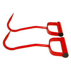Mkienhy gancho de heno, metal resistente en rojo para mayor durabilidad.