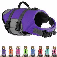 Chaleco salvavidas para perros de Mklhgty con tiras reflectantes para mayor visibilidad.