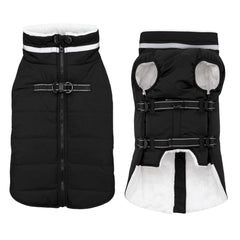 Chaqueta de invierno con forro polar para perro, mantiene calor y comodidad.
