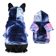Mklhgty sudadera capucha teñido para perro, costado visible, ideal para fotos y uso diario.