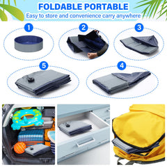 MMdipon piscina para perros grandes, versión plegable para almacenamiento rápido.