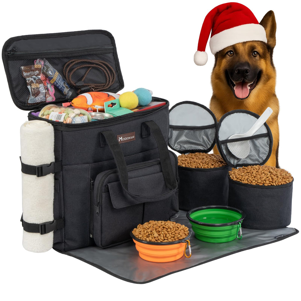Modoker bolsa de viaje para perro vista frontal con mochila integrada.