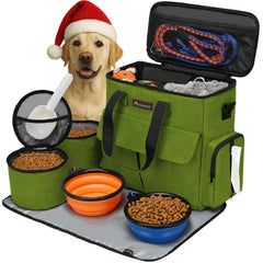 Modoker bolsa de viaje para perro verde, perfecta para vuelos y organización a bordo