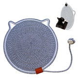 MoeQOassis: rascador para gatos redondo en pared, protege muebles y facilita juego.