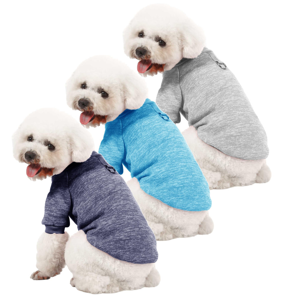 MOIRIG sudadera para perro gris con hebilla, cálida para paseos diarios