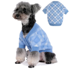 MOIRIG sudadera para perros azul grande, vista trasera, ajuste cómodo en casa