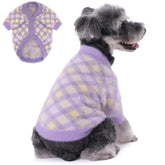 MOIRIG suéter para perro pequeño morado en talla mediana, ideal para paseos frescos.